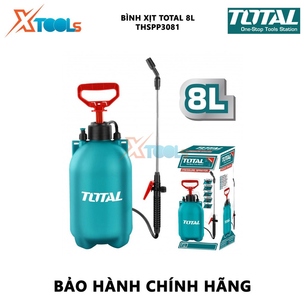 Bình Phun Xịt Thuốc Khử Khuẩn Total THSPP3081 | Bình xịt 8l Dung tích bình xịt: 8L, Áp suất: 2.5 bar, dùng để phun xịt t