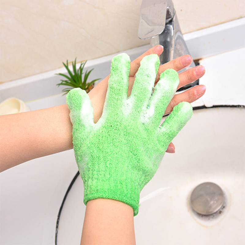 Monochromatic bath gloves, bath towel, five-finger adult bath and bath artifact, back bath towel, wipe back gloves