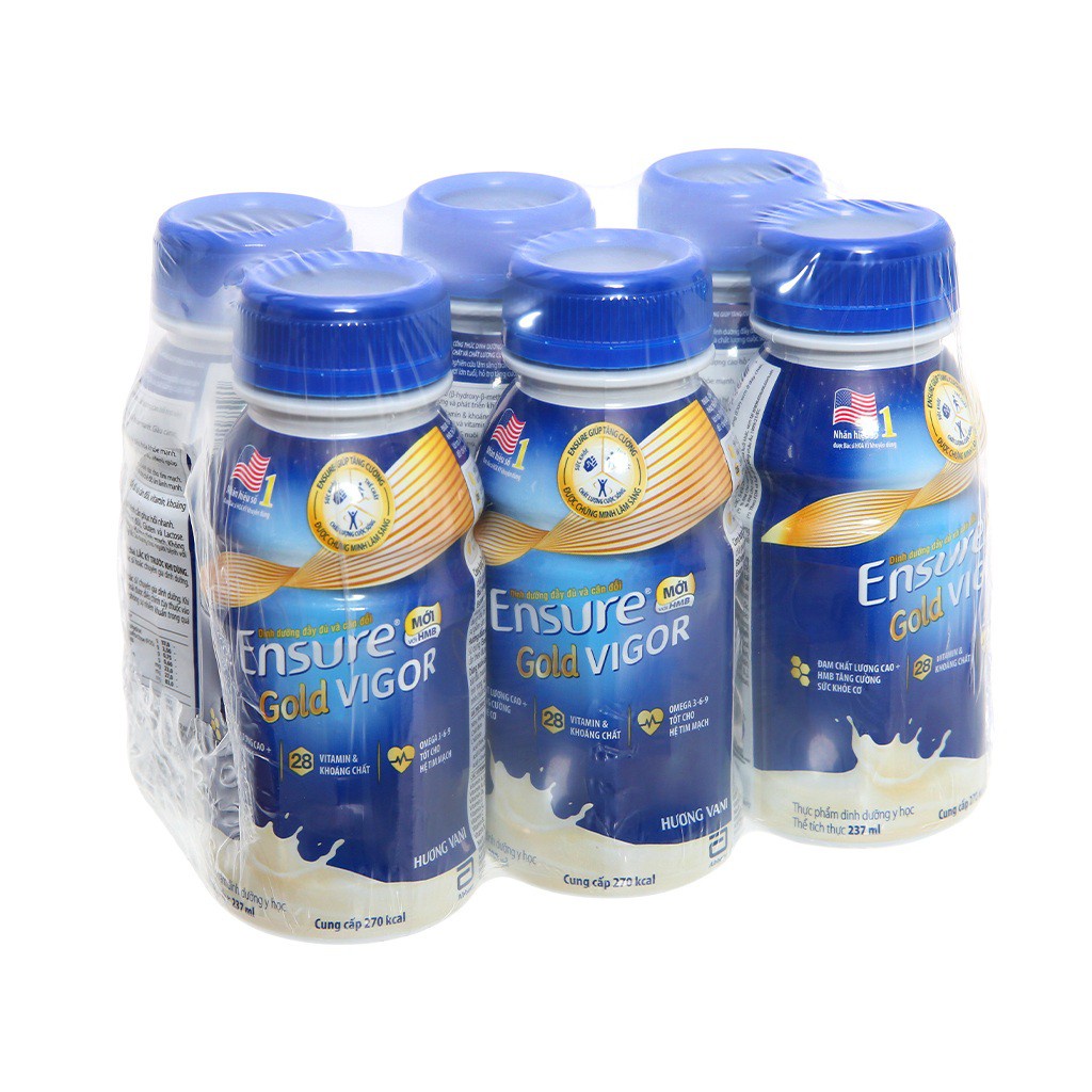 Sữa bột pha sẵn Ensure Gold Vigor vani 237ml