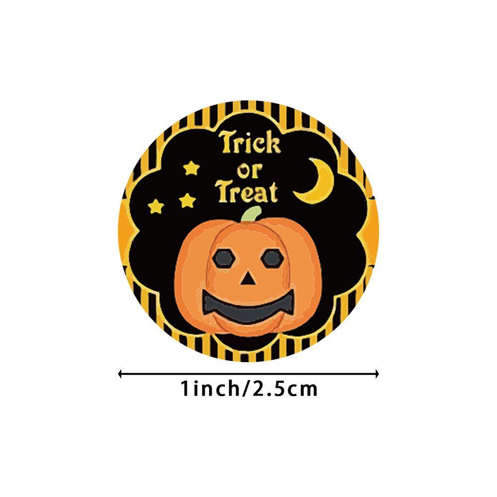 Set 1 / 500 Nhãn Dán Trang Trí Túi Kẹo Họa Tiết Halloween DIY