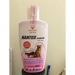 Sữa tắm diệt ve rận bọ chét ghẻ chó mèo hantox shampoo nhũ bạc (200ml)