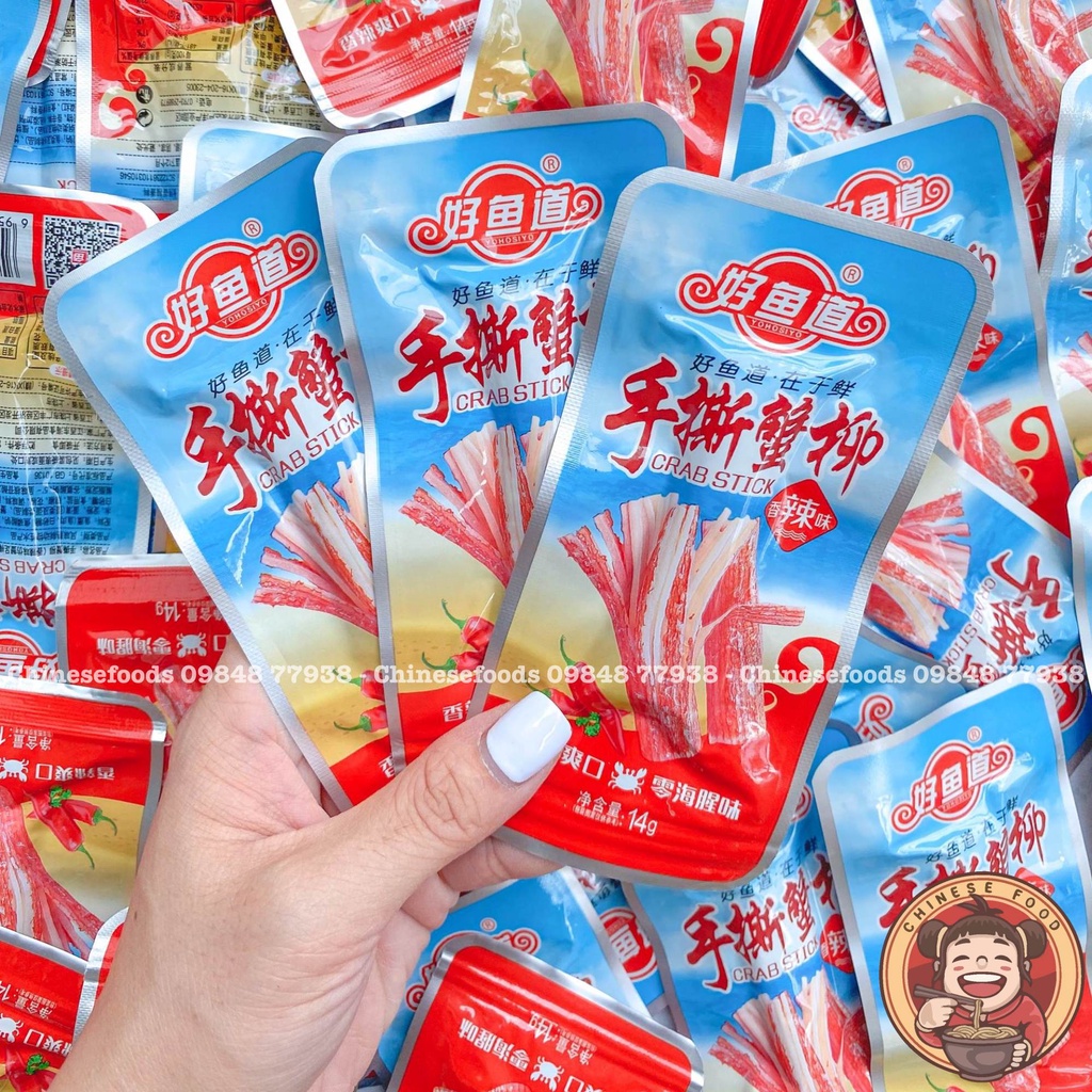 Set Combo Mix 4 vị Thanh Cua Tẩm Vị Ăn Liền , Đồ Ăn Vặt Thanh Cua Cay