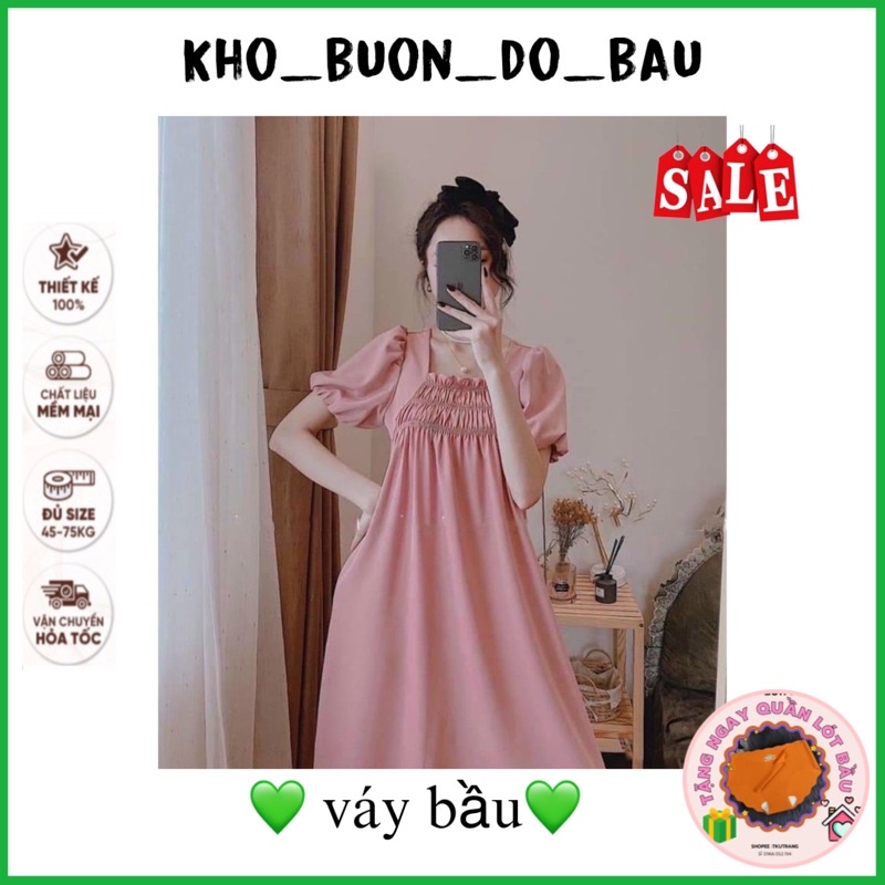 Váy bầu thời trang thiết kế    XMAY MjnHa  Thời Trang cho người có thai chất lụa hàn có size từ 45 đến 70kg