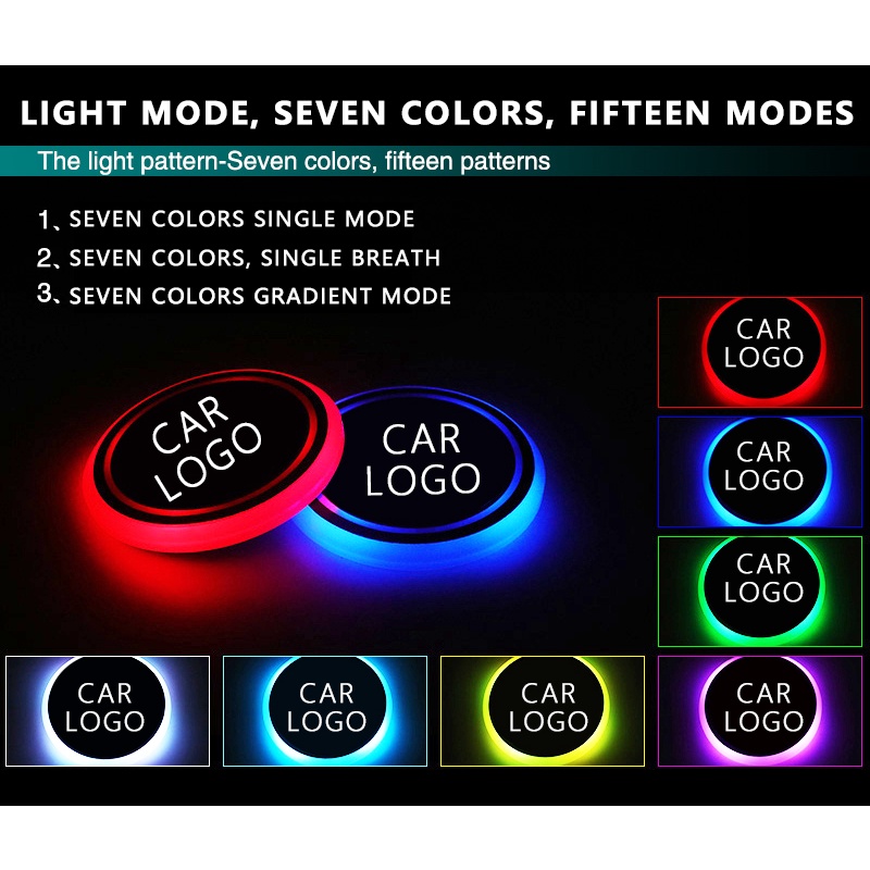 Set 1/2 Giá Đỡ Cốc Nước Phát Quang Chuyên Dụng Cho Kia Morning Seltos K3 Carens Forte Cerato Soluto