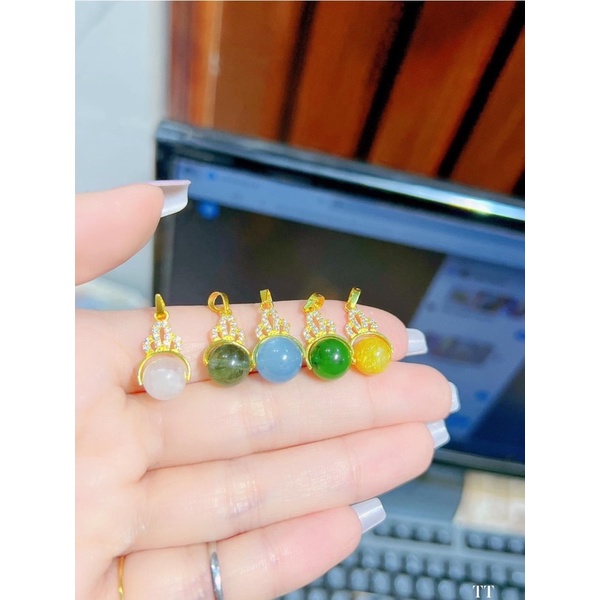 Mặt dây đeo hình vương miện đá các loại