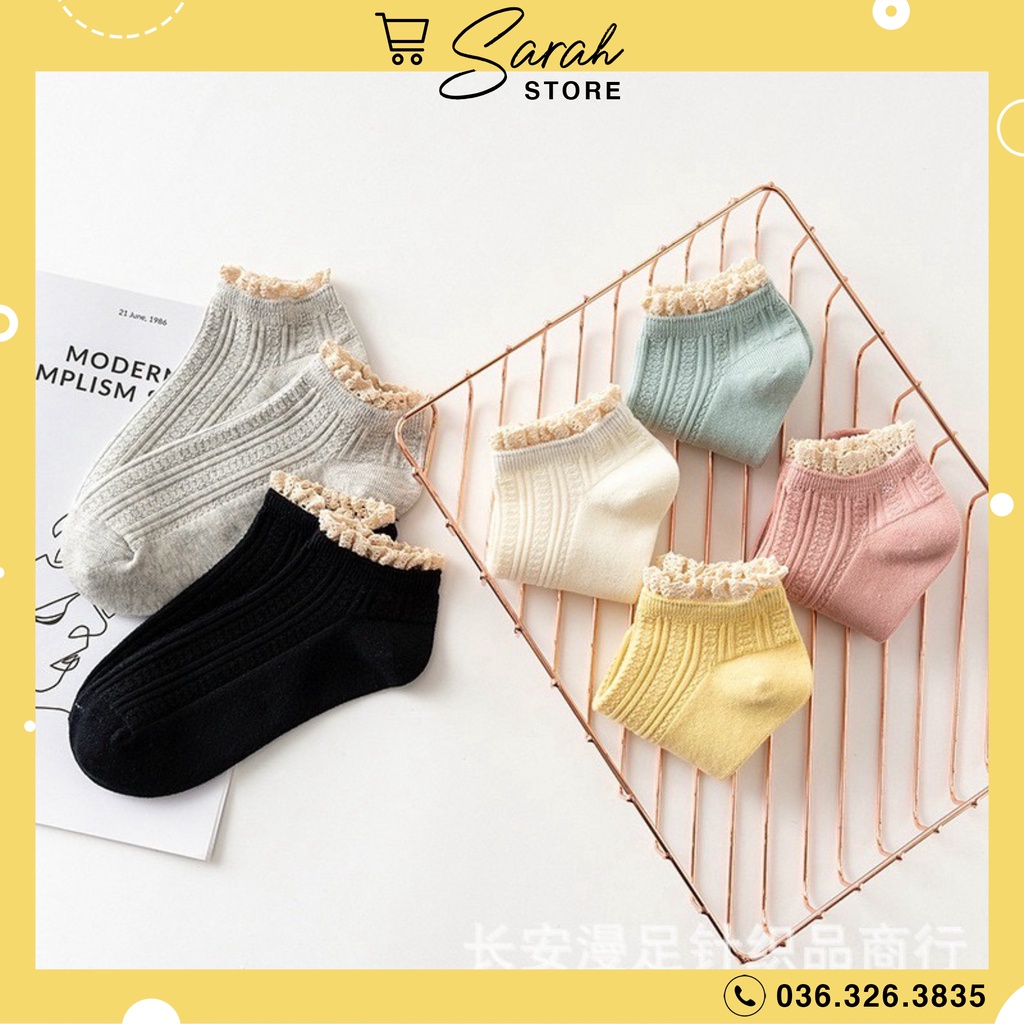 Combo 10 Đôi Tất bèo họa tiết Hàn quốc phong cách hàn