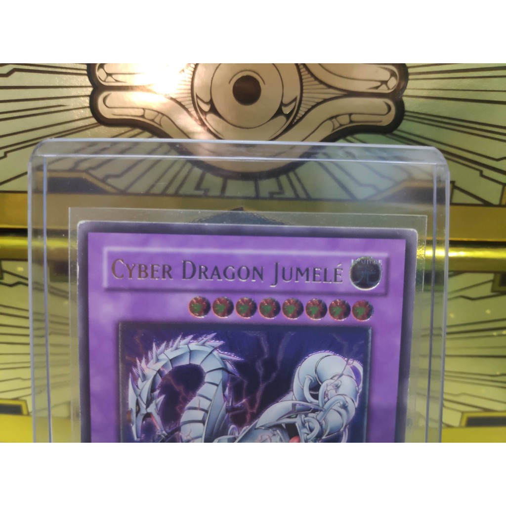 [ Dưa Hấu Yugioh ] Tiếng Pháp - Lá bài thẻ bài Cyber Twin Dragon - Ultimate Rare Unlimited - Tặng bọc bài nhựa bảo quản