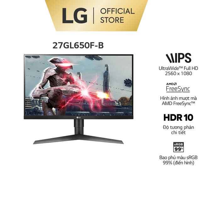  Màn hình LG Monitor IPS 27GL650F 27'' - Hàng Chính Hãng