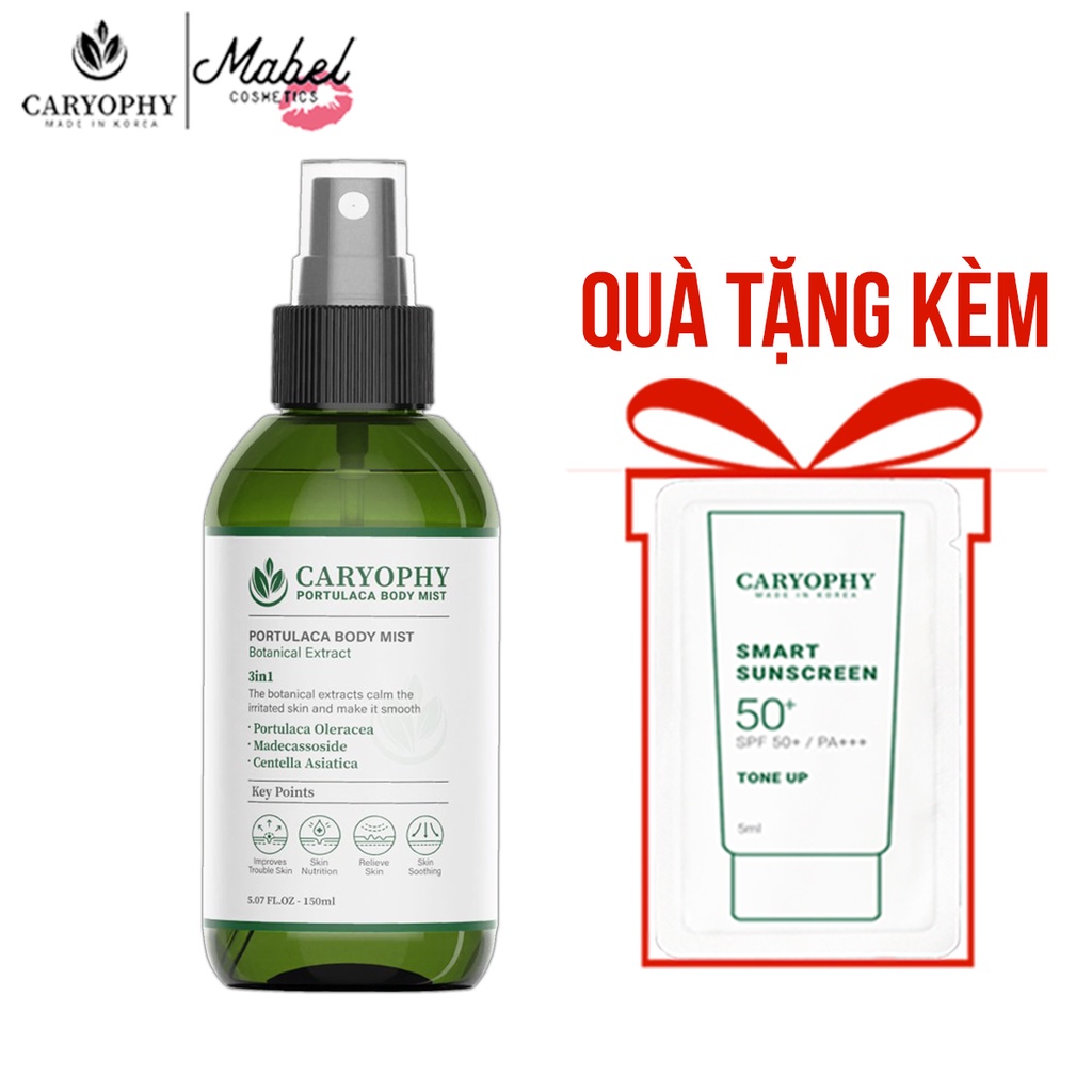 Xịt mụn lưng Caryophy portulaca body mist 150ml