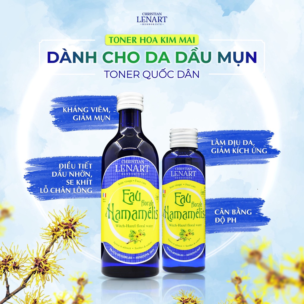 Toner Phục Hồi Tổn Thương Da Chiết Xuất Hoa Kim Mai Nước Cân Bằng Dành Cho Da Dầu Mụn Christian Lenart - 100ml 200ml
