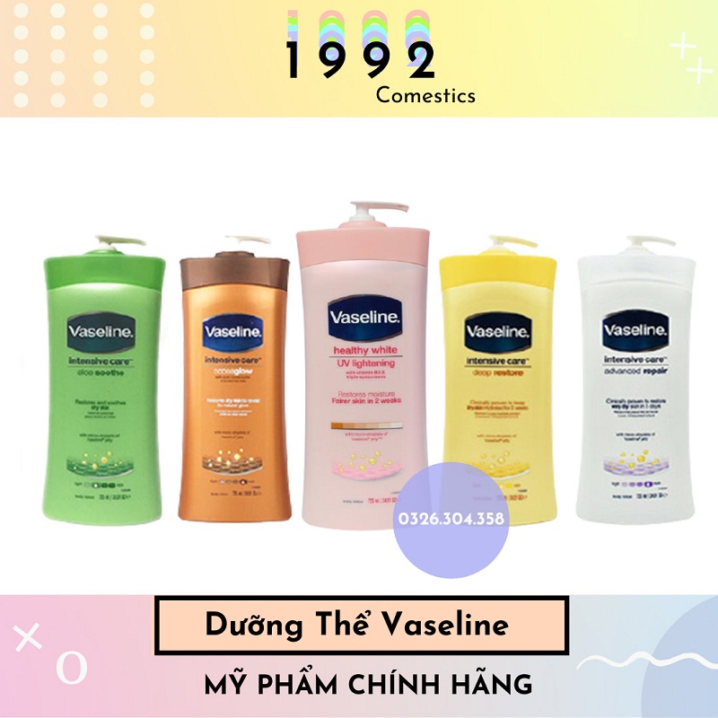 Dưỡng Thể Vaseline Mỹ 725ml [CHÍNH HÃNG] _Dưỡng Thể Trắng Da_Rạng Rỡ Tức Thì