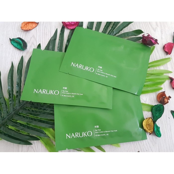 [Giao Ngay Lập Tức] Mặt Nạ Naruko Mask Sheet Trà Xanh (bản Đài Trung)