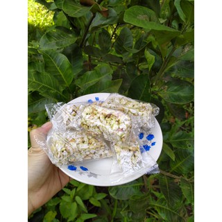 [CỐM] Cốm nếp lá dứa đậu phộng 500g