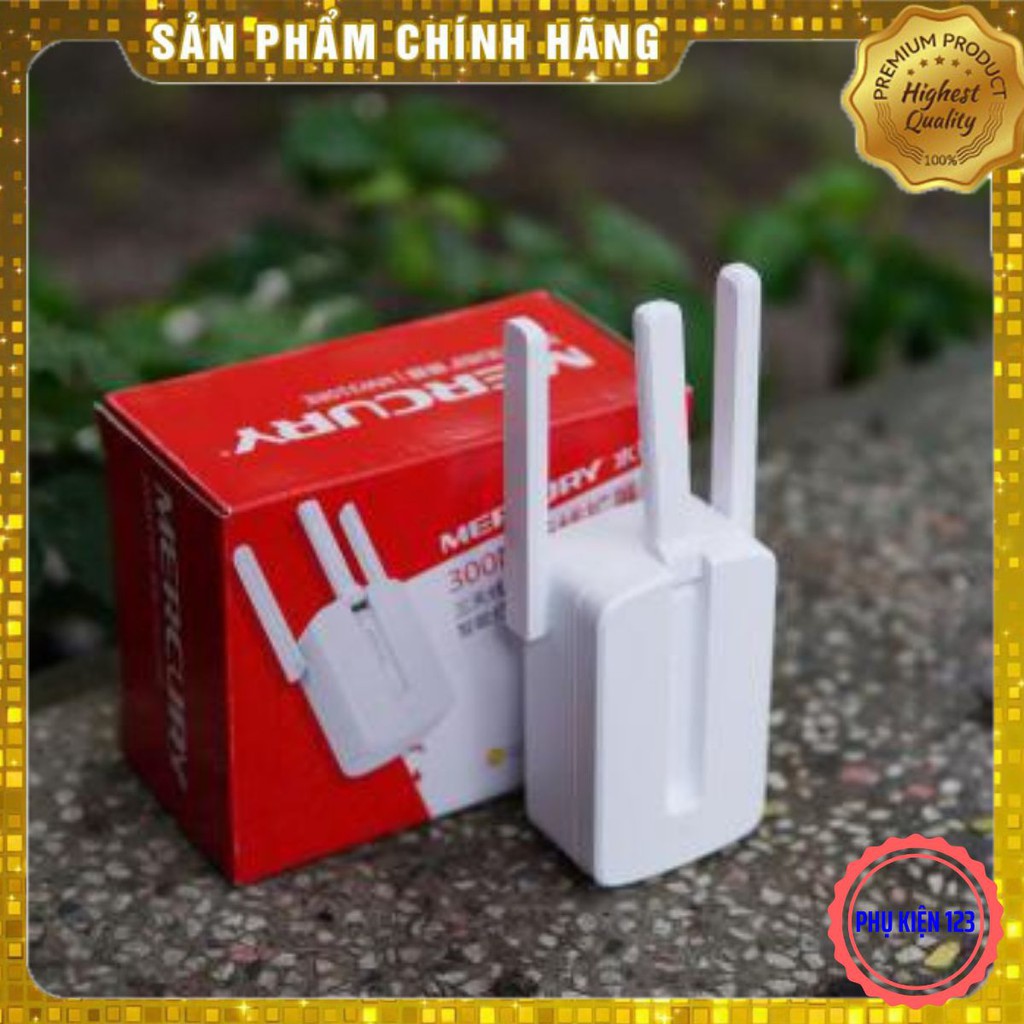 [ Rẻ Vô Địch ]Bộ kích sóng wifi 3 râu chính hãng Mercury MW310RE 300Mbps SIÊU HOT