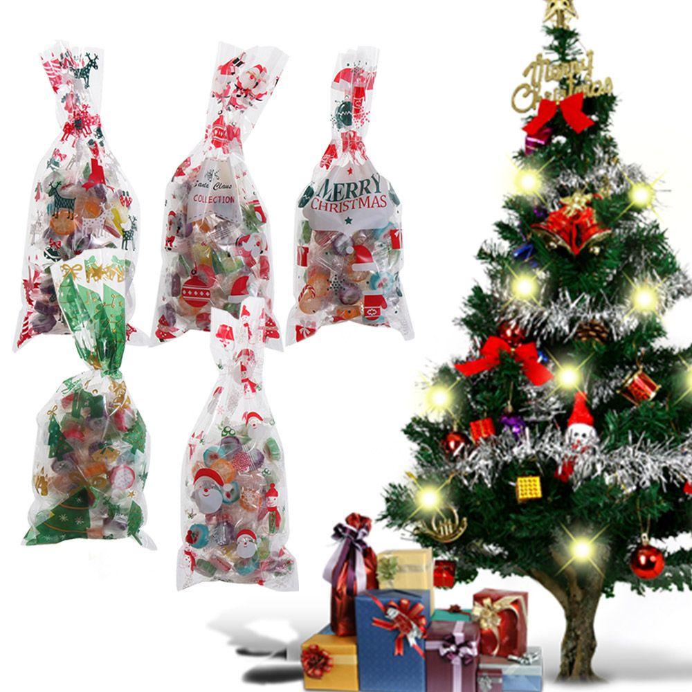 Bộ 50 Túi Đựng Kẹo Họa Tiết Giáng Sinh Dễ Thương