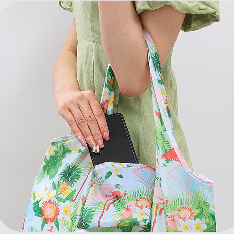 Túi đi biển hoa văn phong cách vintage giỏ xách tay đi shopping túi đeo vai giỏ đựng đồ đa năng phù hợp với mọi lứa tuổi