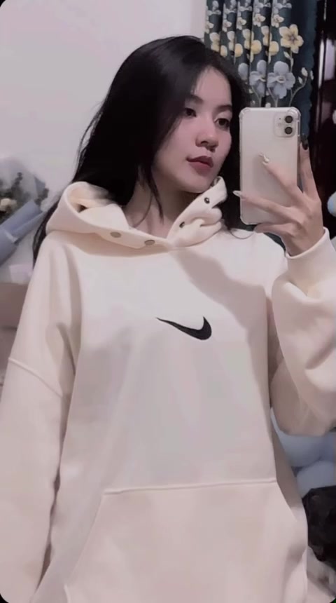 Áo hoodie nike thêu dày dặn nam nữ, hoodie nike bấm cúc chính hãng | BigBuy360 - bigbuy360.vn