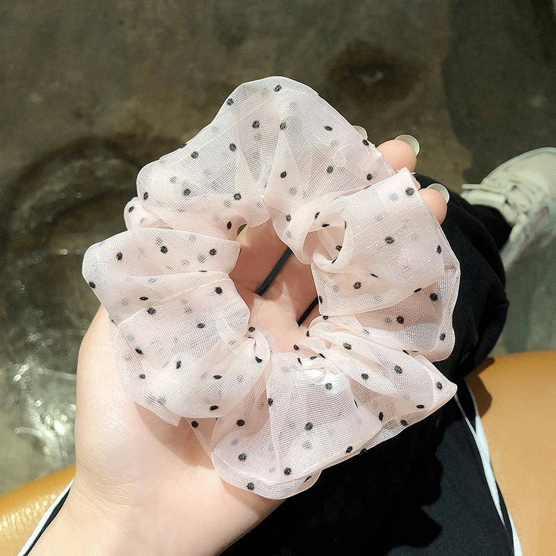 Dây buộc tóc chấm bi nhỏ -INS Scrunchies