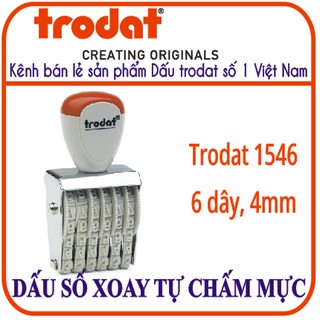 Dấu số tự xoay chấm mực, số cao 4mm ( Chính hãng Trodat)