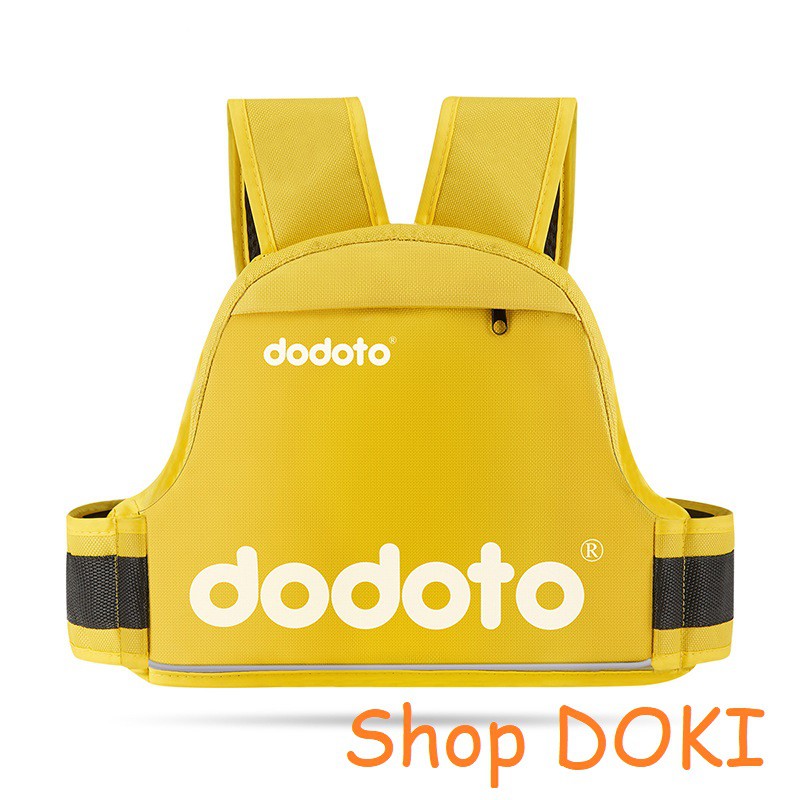 Đai đi xe máy cho bé DODOTO chất lượng cao, dày dặn, có túi, Bảo hành 6 tháng, 1-10 tuổi