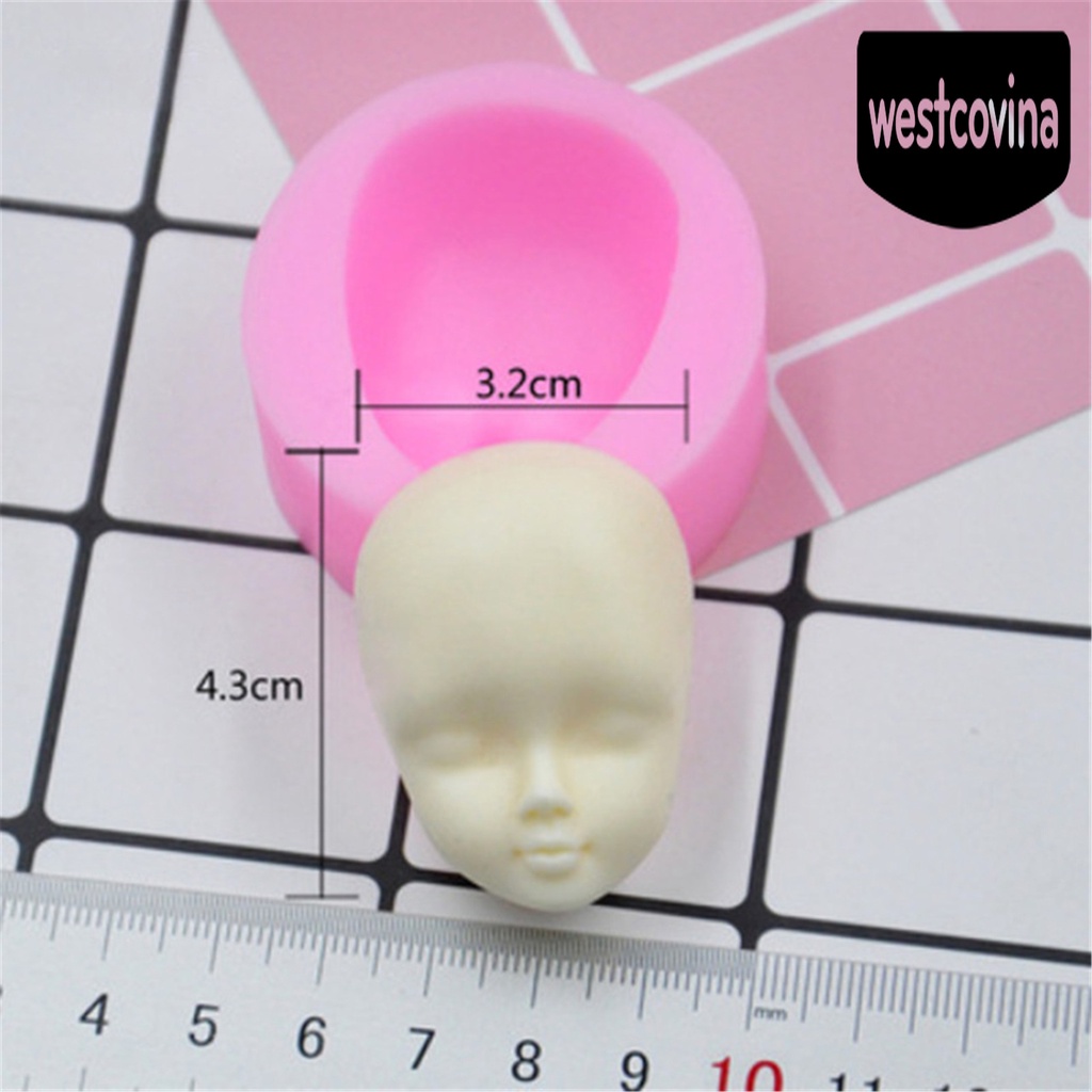 [Hot]☀ Khuôn Làm Bánh / Sô Cô La / Sô Cô La Hình Đầu Búp Bê Bằng Silicone DIY