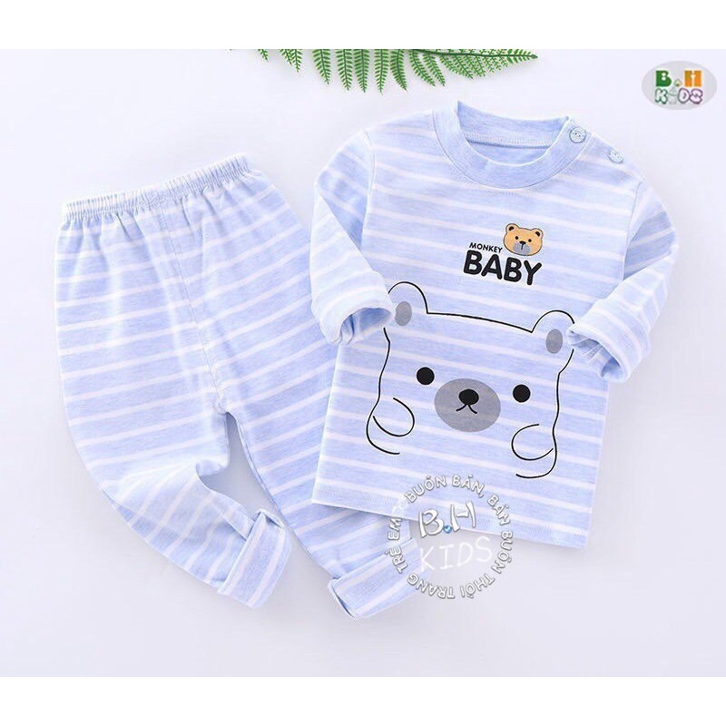 Đồ bộ dài tay thu đông bé trai bé gái chất nỉ mịn cho bé từ 5-15kg_Quần áo trẻ em thu đông M20