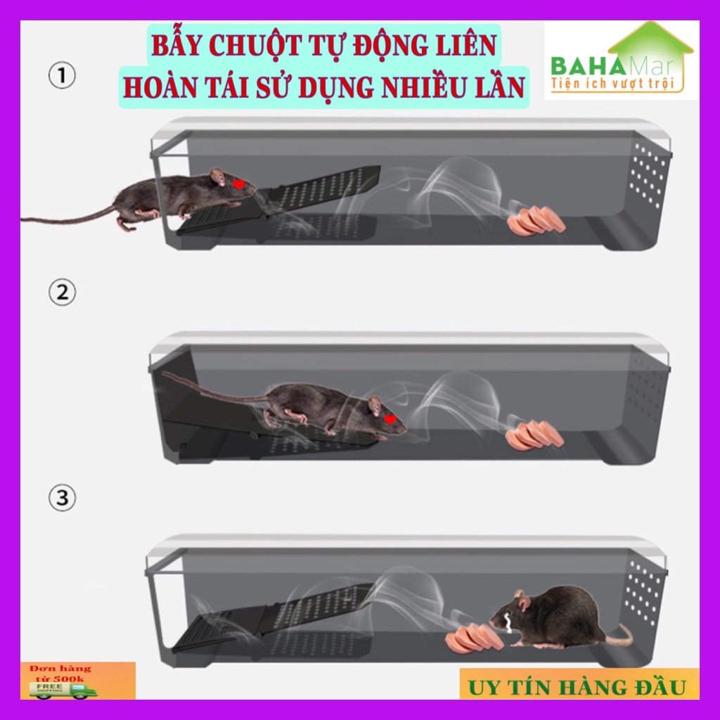 BẪY CHUỘT TỰ ĐỘNG LIÊN HOÀN TÁI SỬ DỤNG NHIỀU LẦN "BAHAMAR" Thiết kế áp dụng nguyên tắc của bionics.