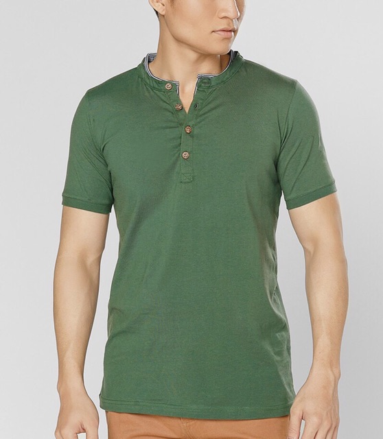 ÁO THUN NAM CỔ TRỤ, vải 100%cotton 4 chiều, mát mịn A38