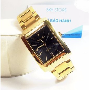 Đồng hồ nữ, đồng hồ kim đeo tay nữ Halei mặt chữ nhật phong cách (có size nam) | BigBuy360 - bigbuy360.vn