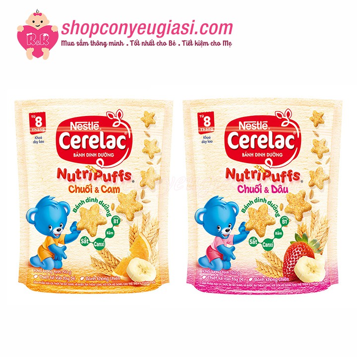 Bánh Ăn Dặm Nestlé Cerelac Nutripuffs (50g) - Date 01/2021