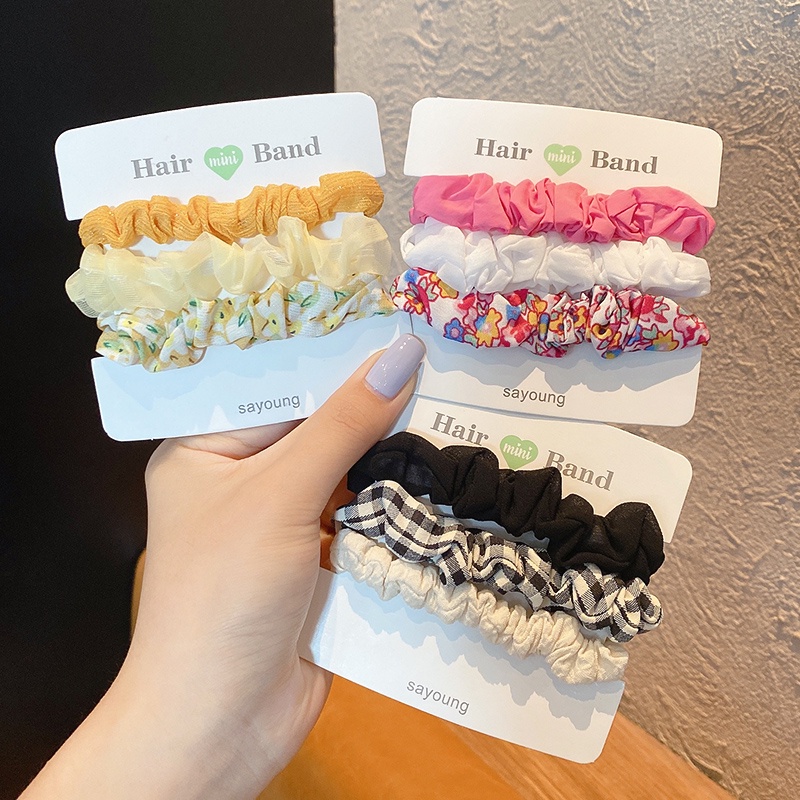 Dây buộc tóc vải kiểu Hàn Quốc thiết kế xinh xắn cho nữ