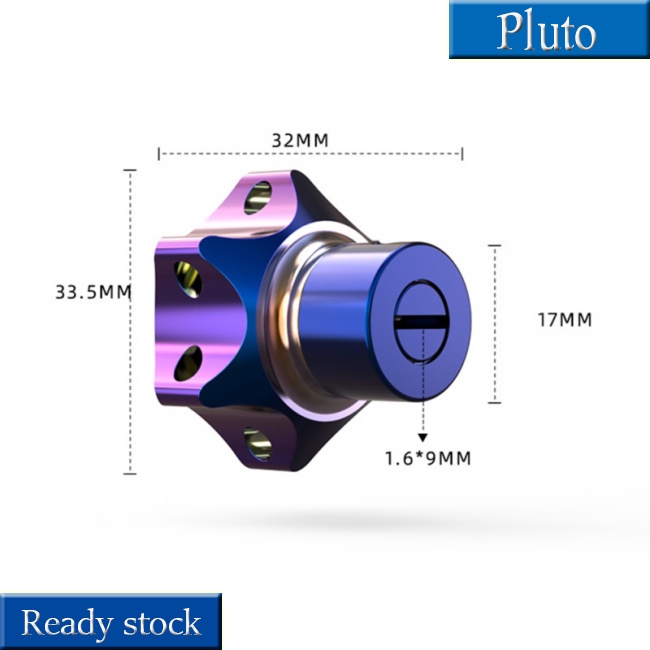 Móc khóa bằng titan mạ vàng họa tiết đầu lục giác dễ thương bắt mắt