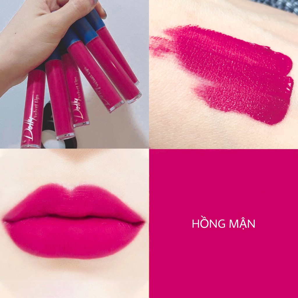[Hồng Mận ]Son Cao Cấp Dolly Velvet Lips Blue Classic 2020 Màu Hồng Mận Ngọt Ngào Đáng Yêu Chất Son Mềm Mịn Như Nhung | BigBuy360 - bigbuy360.vn