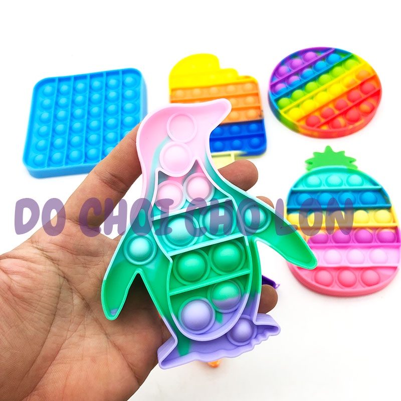 Đồ Chơi Bóp Tay Xả Stress - Đồ chơi POP IT Giảm căng thẳng silicon áp lực tròn và vuông