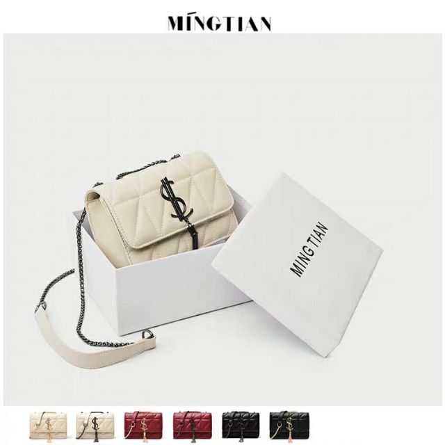 (Order) Túi đeo chéo da Mingtian