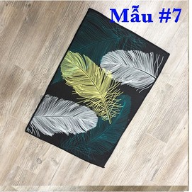 Thảm lau chùi chân, trang trí họa tiết 3D đế cao su chống trượt 40 x 60