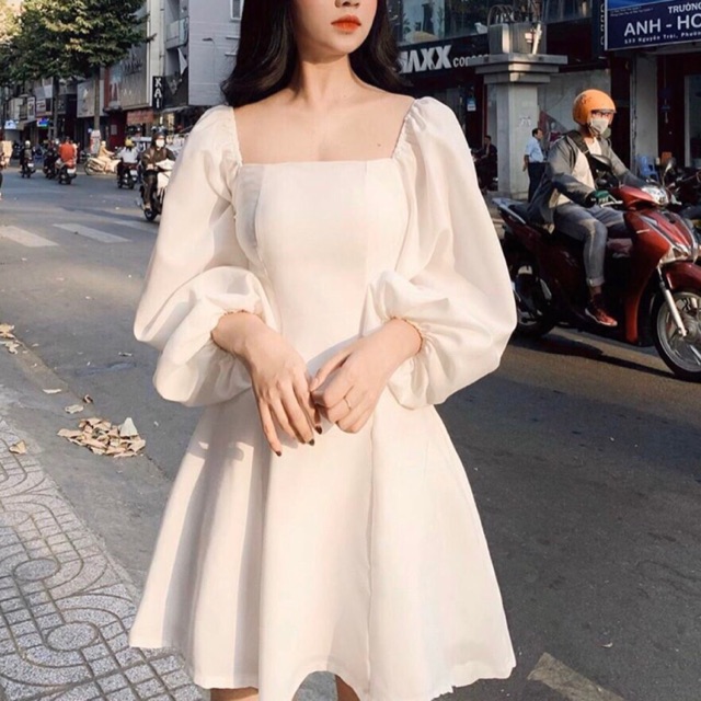 ĐẦM TRẮNG TAY PHỒNG (KÈM HÌNH THẬT)