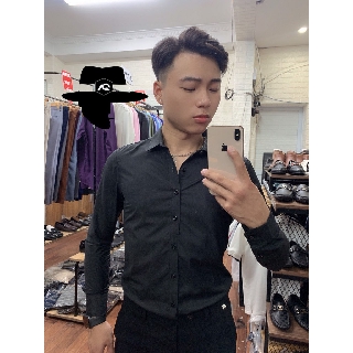 ÁO SƠ MI NAM HÀN QUỐC MÀU ĐEN