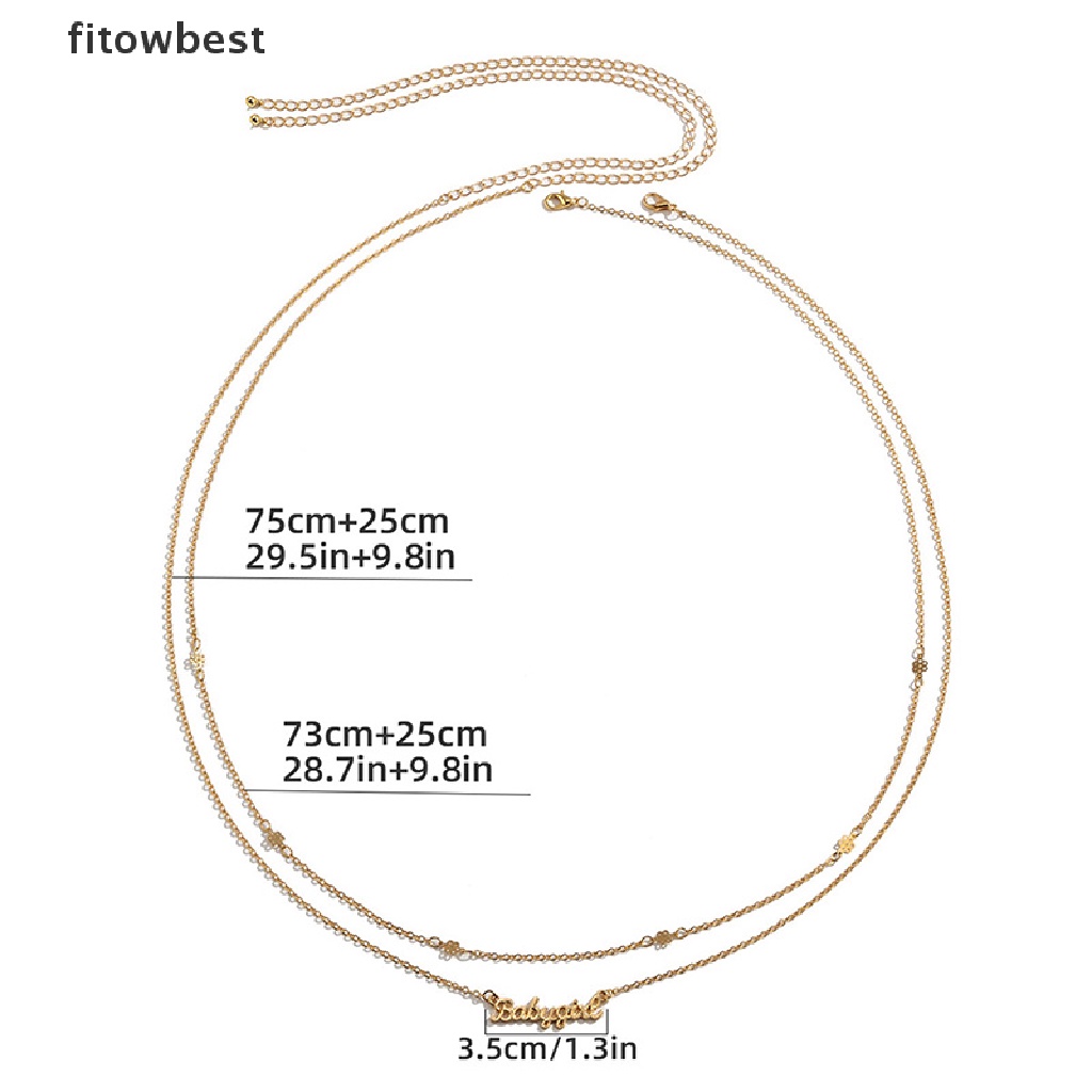 Thắt Lưng Dây Xích Hai Lớp Gắn Mặt Chữ Thời Trang Đi Biển Cho Nữ