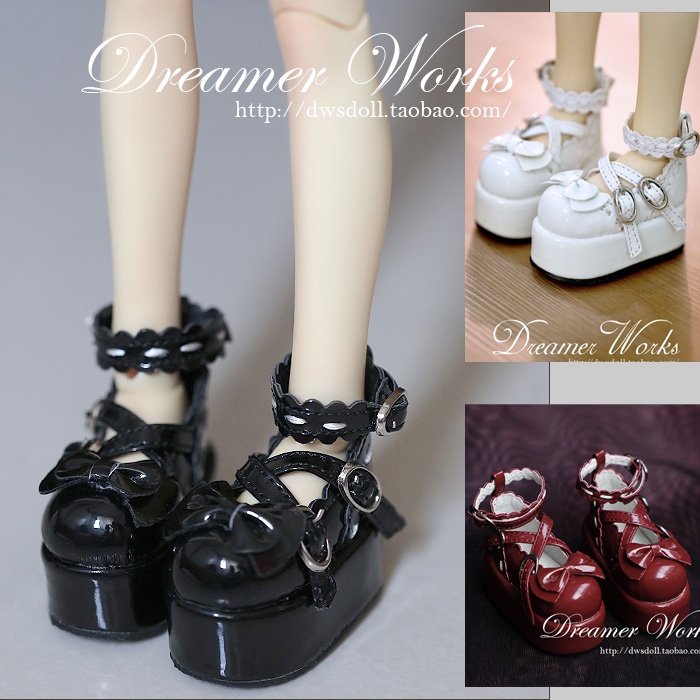 Giày Búp Bê lolita 1/3 1/4 Có Khóa Cài Hình Gấu Thỏ Dễ Thương Cho Bé