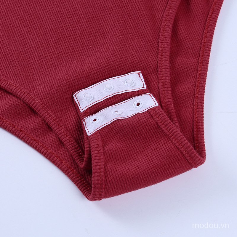 Jumpsuit Bó Tay Dài Cổ Chữ V Có Miếng Độn Dành Cho Nữ Modou