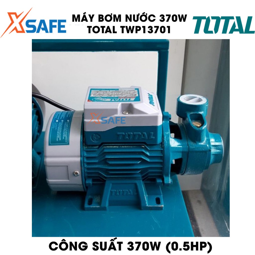 Máy bơm nước 370W TOTAL TWP13701 bơm tối đa 35m Máy bơm nước Total lưu lượng nước tối đa 35 lít/phút, mô tơ dây đồng