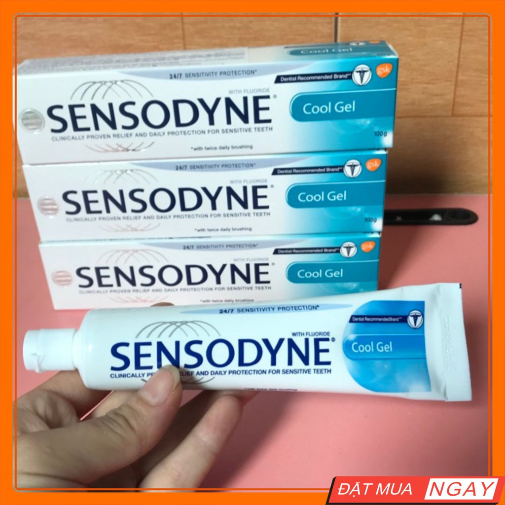 Kem Đánh Răng Sensodyne Cool Gel 100g - Kem Đánh Răng Trắng Răng Chống Ê Buốt Bảo Vệ Toàn Diện