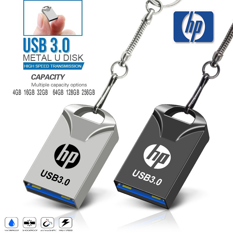 Usb 3.0 Tốc Độ Cao 64gb / 128gb / 256gb / usb / 32gb / 16gb Bằng Kim Loại Có Móc Khóa