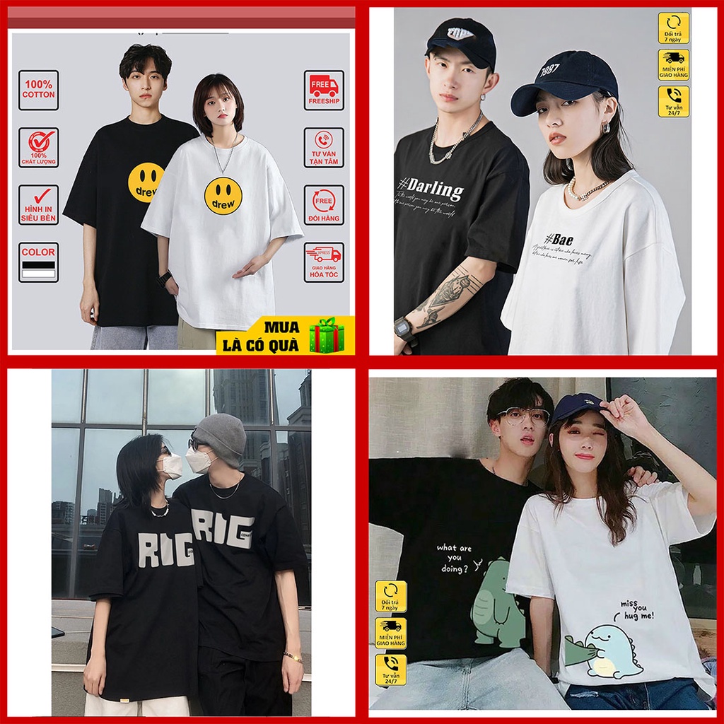 BST Mẫu Áo cho các cặp đôi cực đẹp, chất cotton 4 chiều siêu thoáng mát