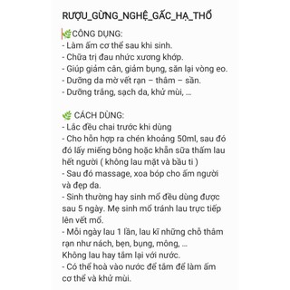 Cốt Gừng Nghệ Gấc hạ thổ Mộc Nhan ( 500ml )