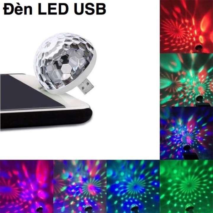 Đèn led USB vũ trường 7 màu cảm ứng theo nhạc