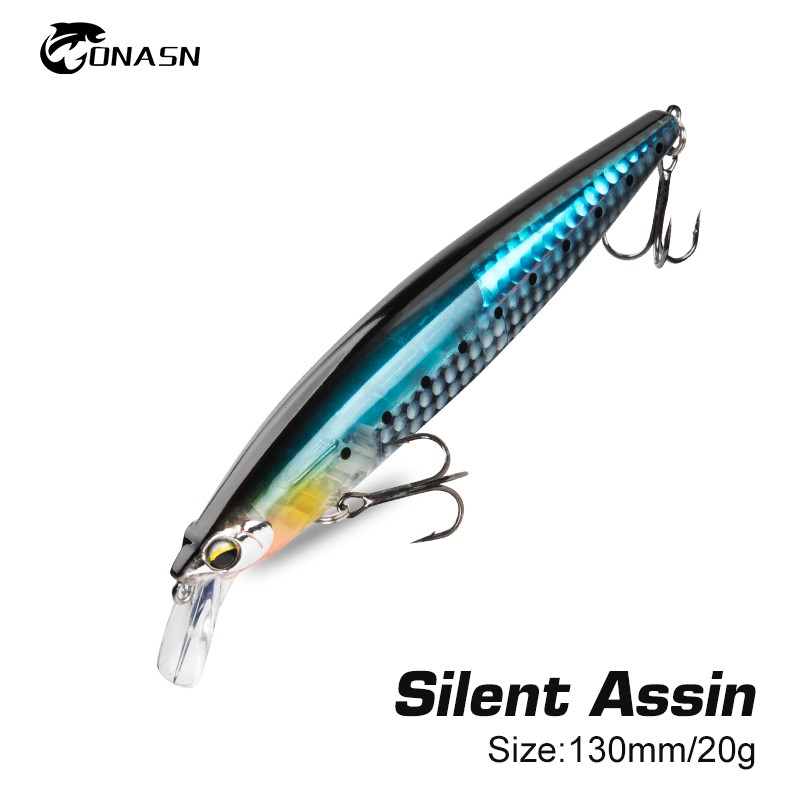 Mồi câu cá giả thiết kế cứng 130mm khối lượng 20g
