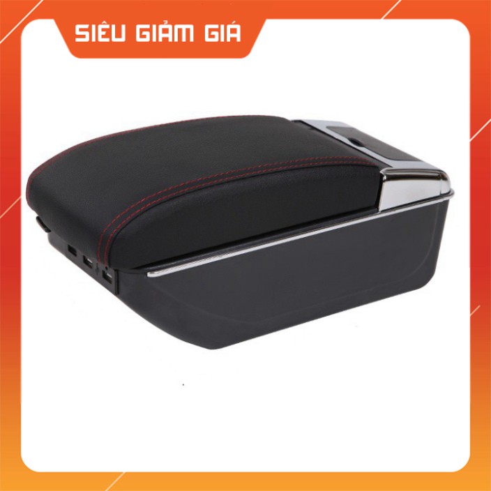 Hộp tỳ tay xe ô tô FORD FIESTA - 7 CỔNG USB - NHIỀU MÀU Hàng Cao Cấp