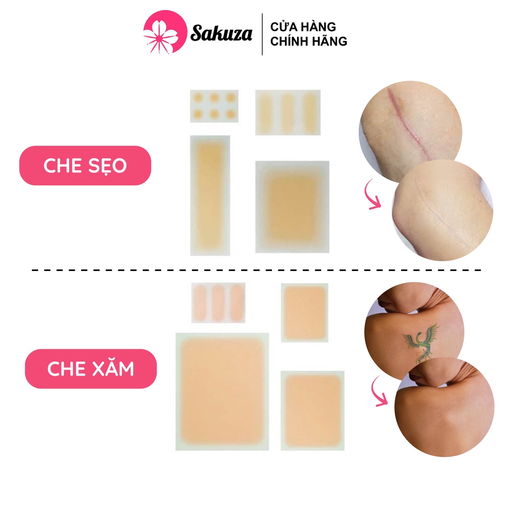 Miếng dán che sẹo hình xăm tiệp màu da Sakuza A1002
